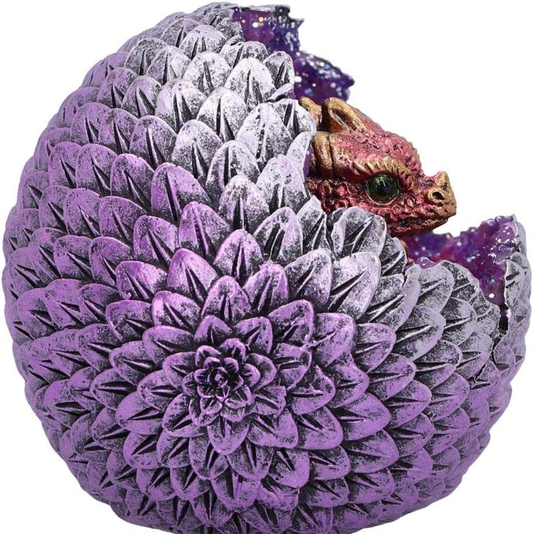 Baby Red Dragon in Crystal Red Egg