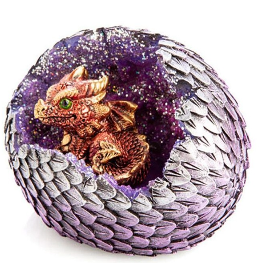 Baby Red Dragon in Crystal Red Egg