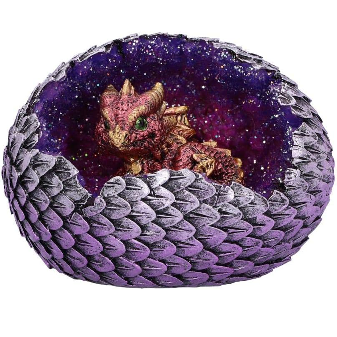 Baby Red Dragon in Crystal Red Egg