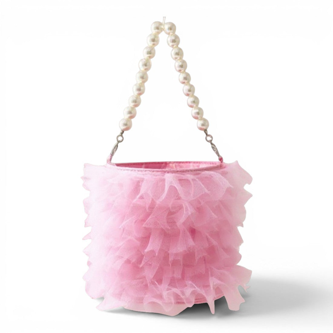 Ballerina Pink Ruffle Handbag