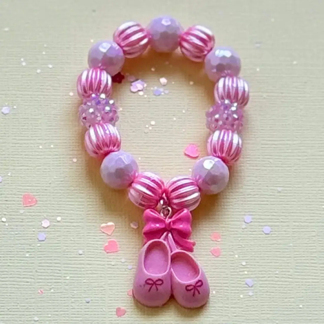 Beaded Pink Ballet Bracelet
