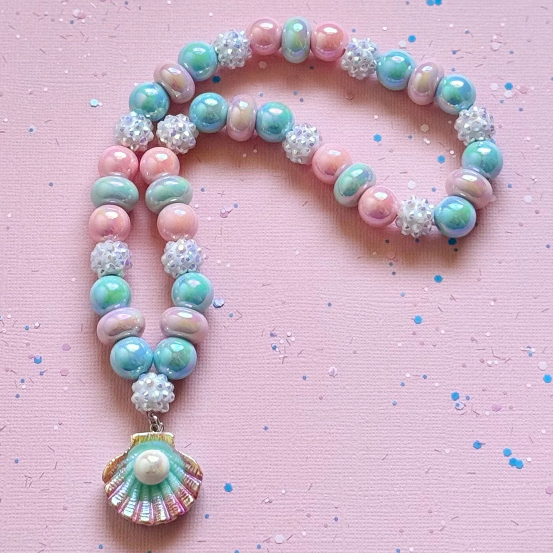 Beaded Seashell Mermaid Necklace