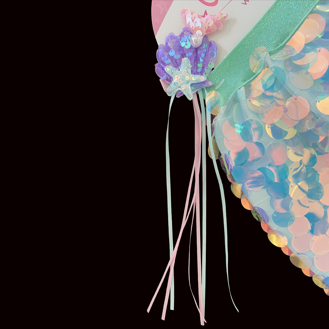 Bling Bling Mermaid Skirt & Hairclip Set Mint Size 4-6