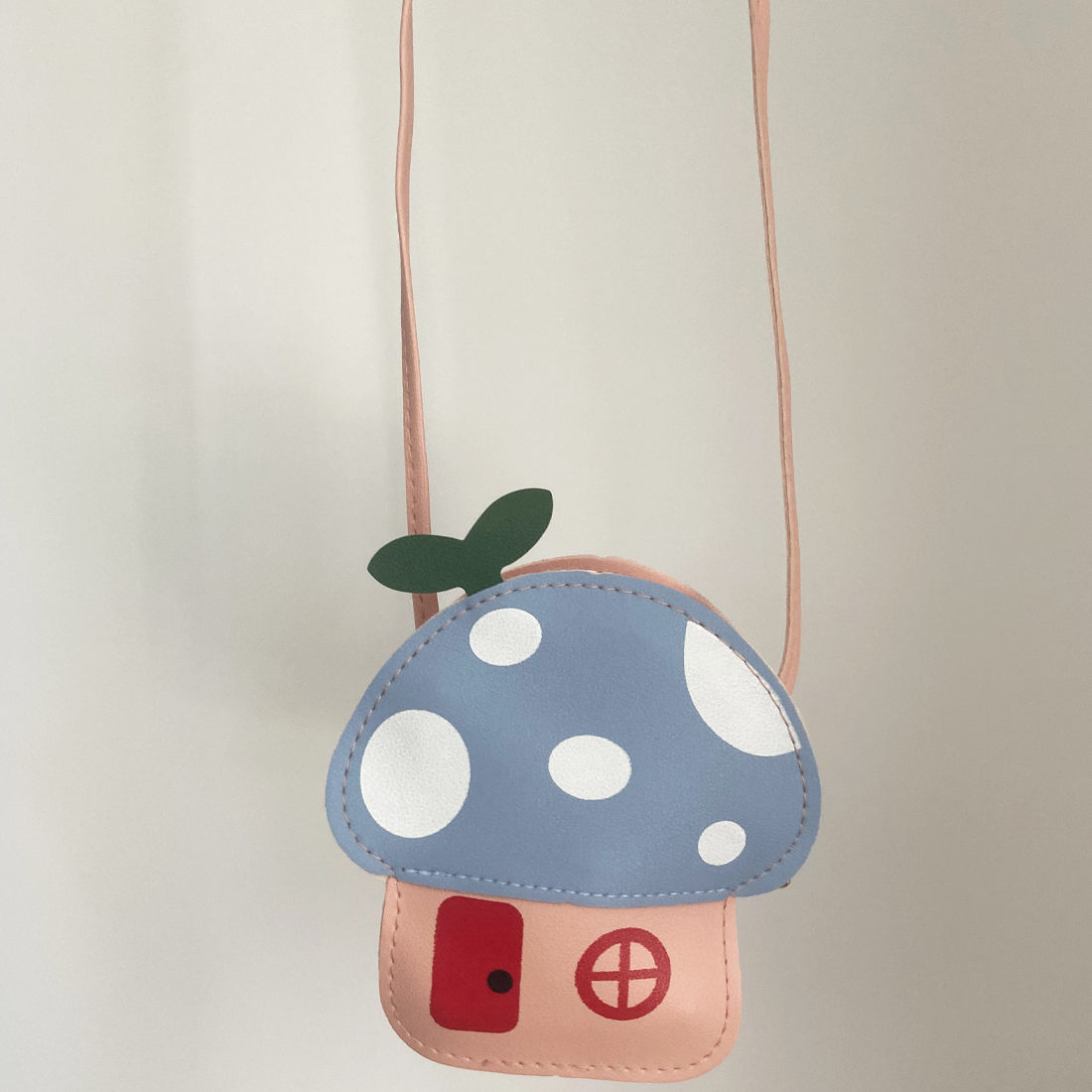 Blue and Pink Crossbody Toadstool Bag