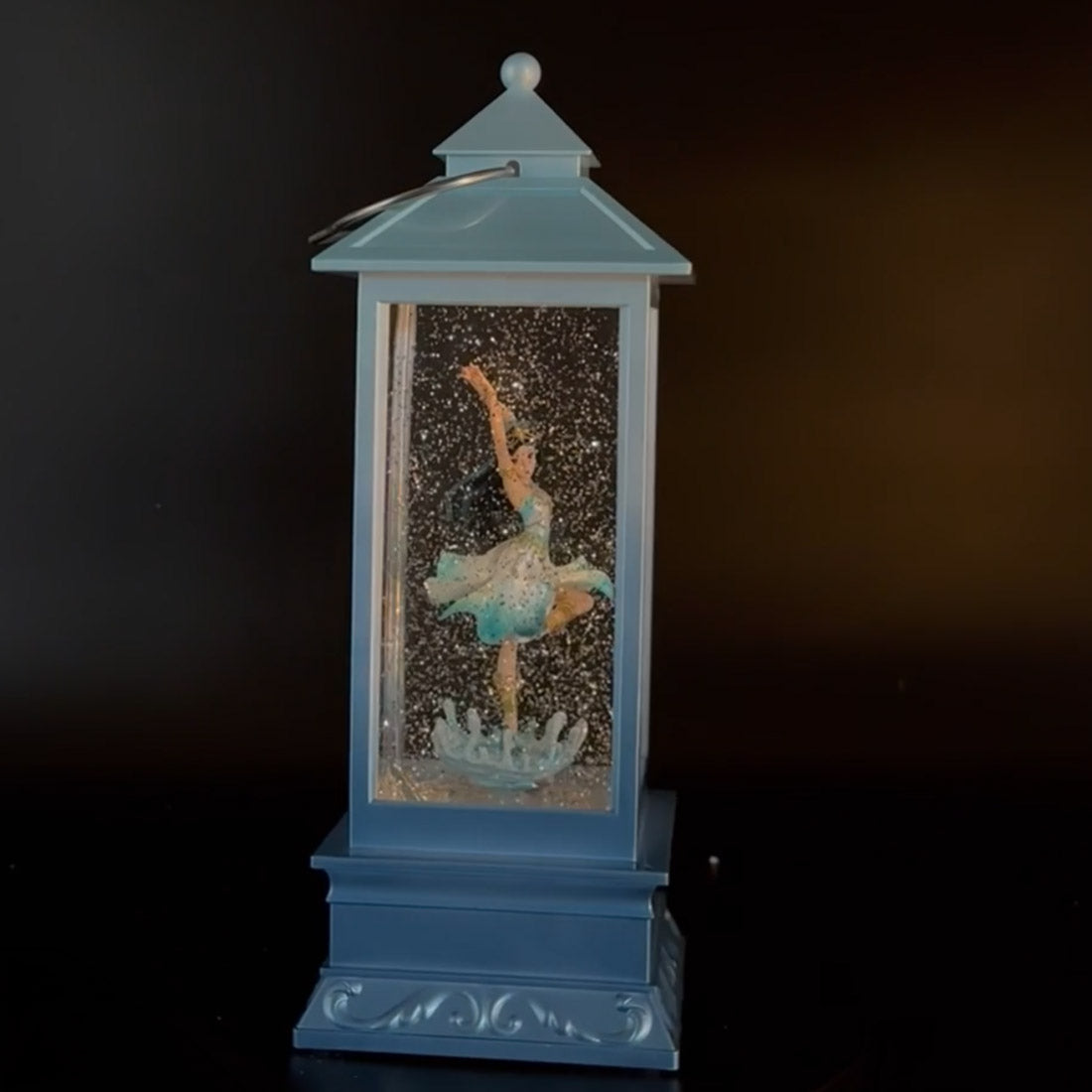 Blue Musical Glitter Lantern featuring a Dancing Princess