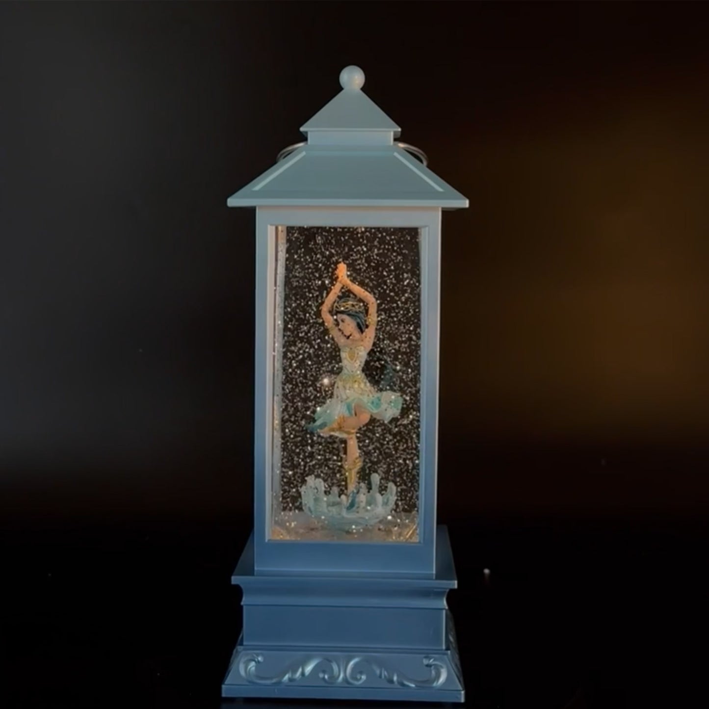 Blue Musical Glitter Lantern featuring a Dancing Princess