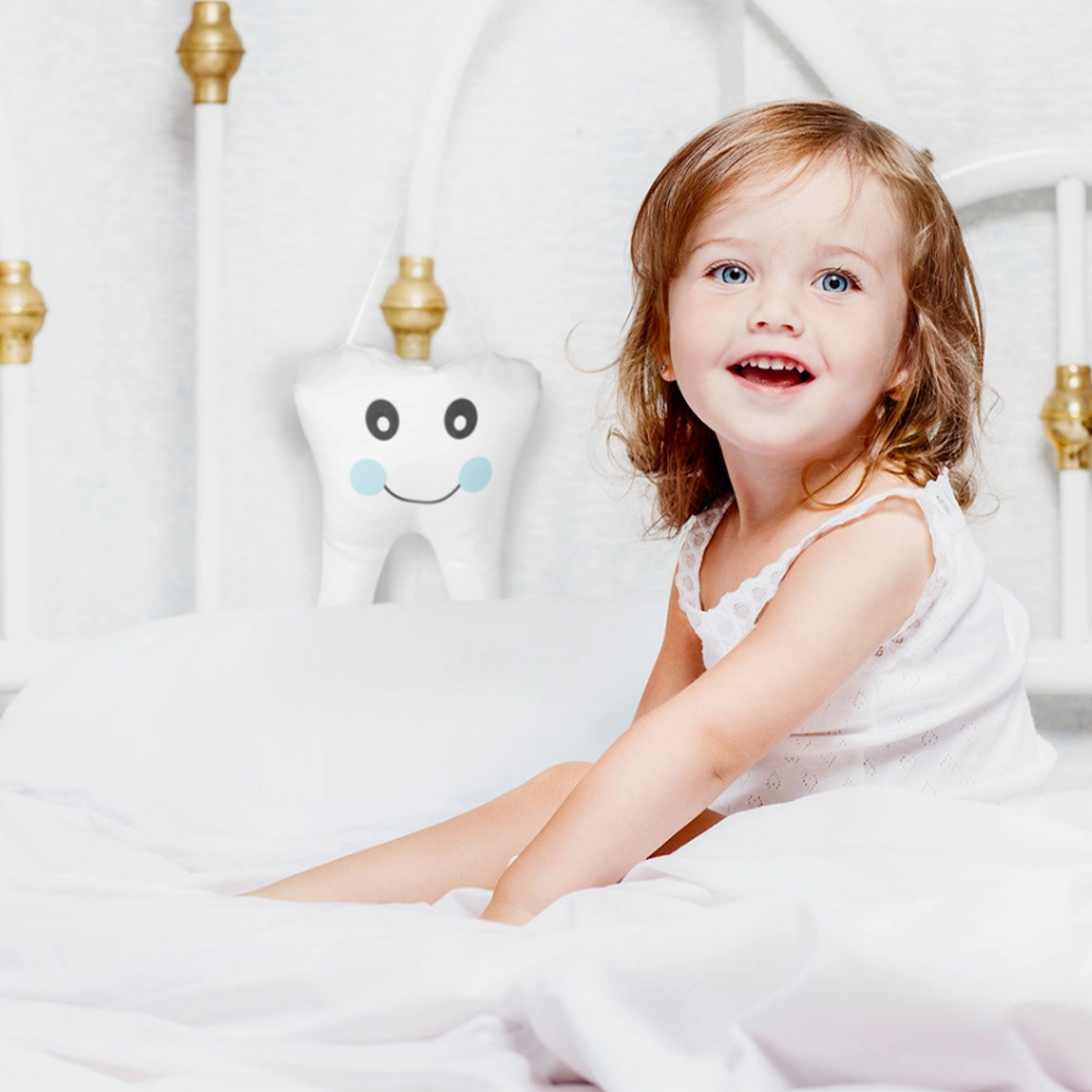 Blue Tooth Fairy Hanging Pillow