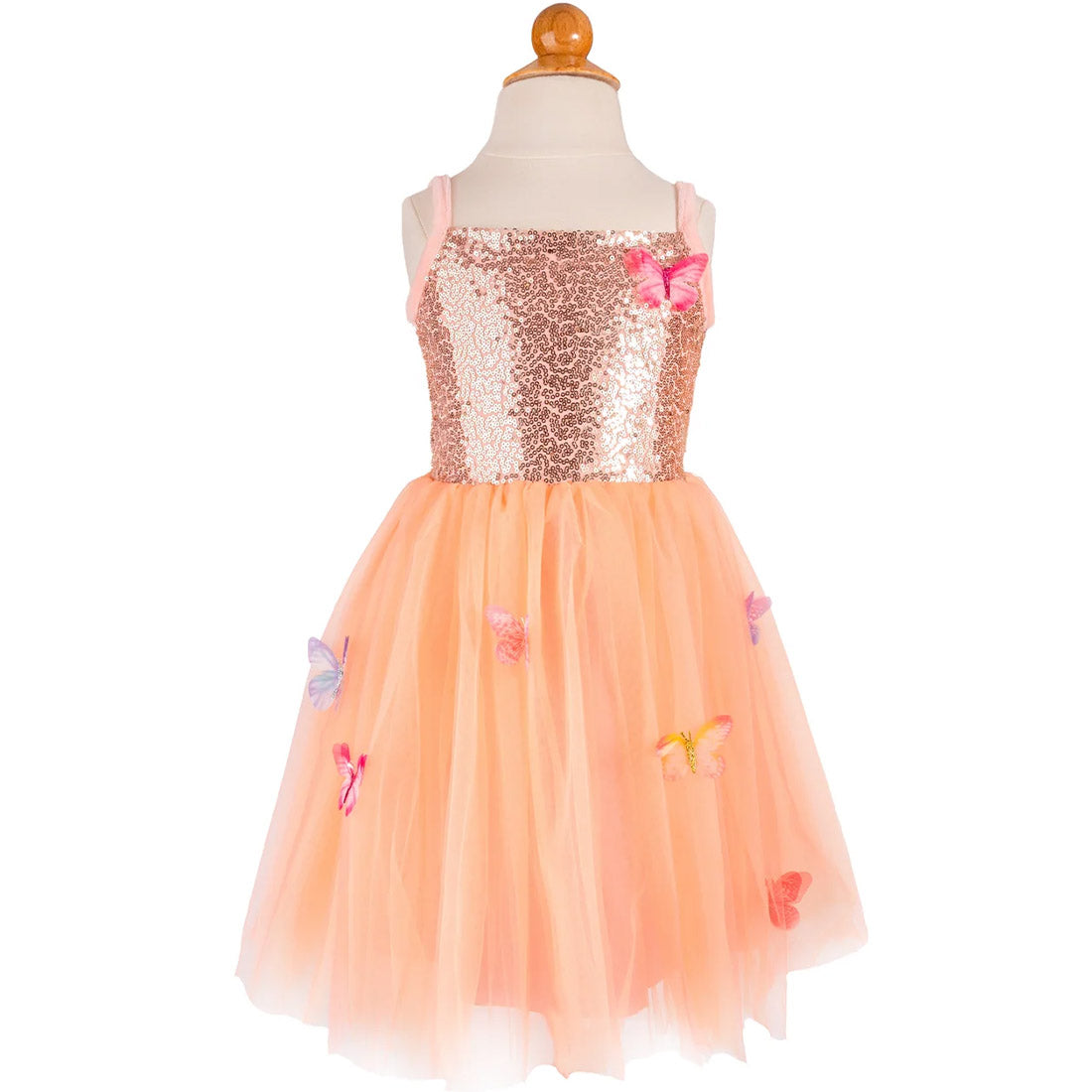 Butterfly Bliss Dress in Peach – Size 3–4 Years