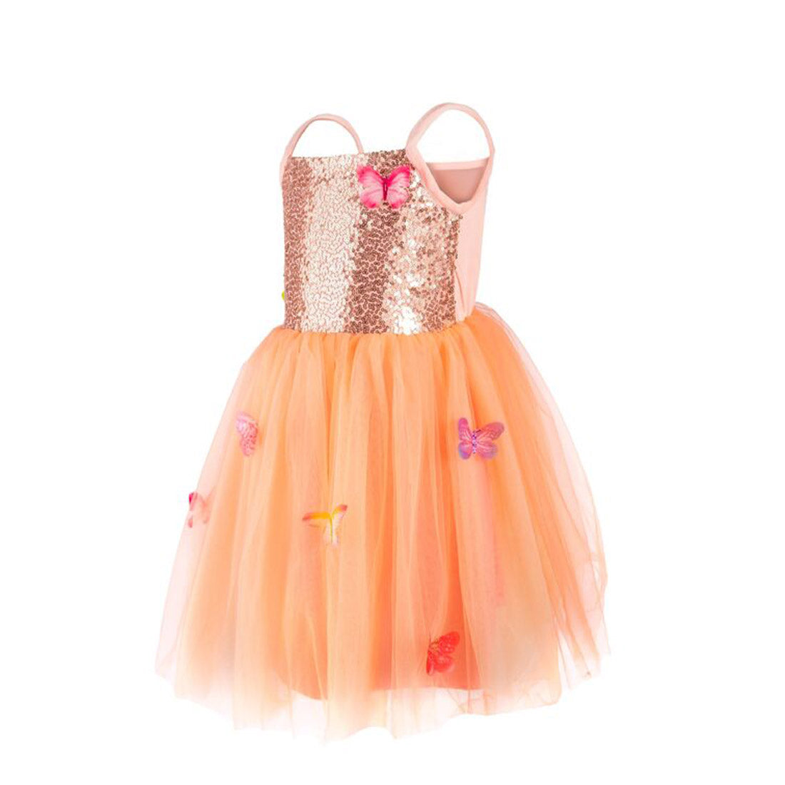 Butterfly Bliss Dress in Peach – Size 3–4 Years