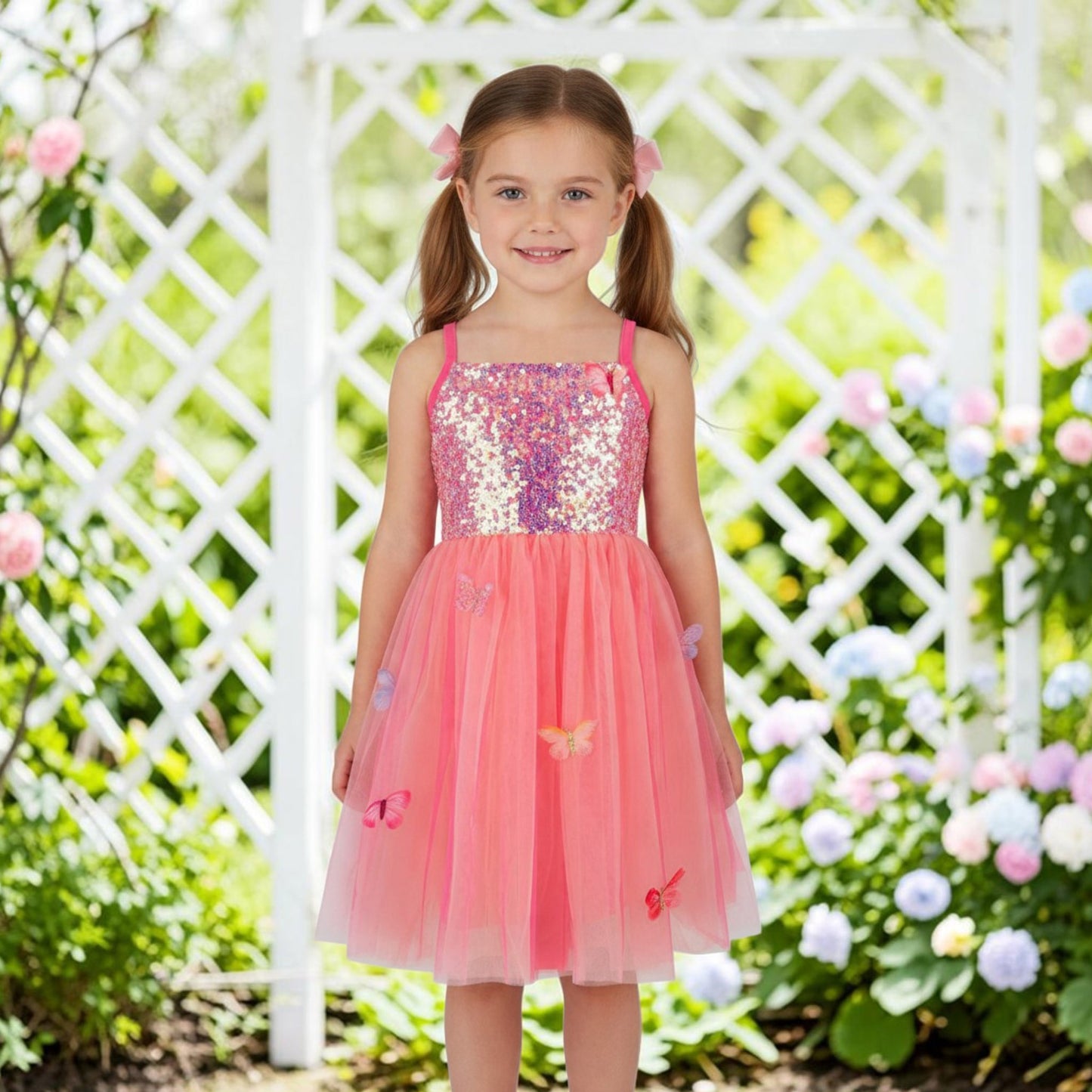 Butterfly Bliss Dress in Pink – Size 5-6 Years