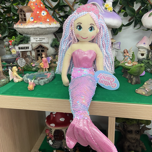 Candy the Pink Sequin Mermaid Doll