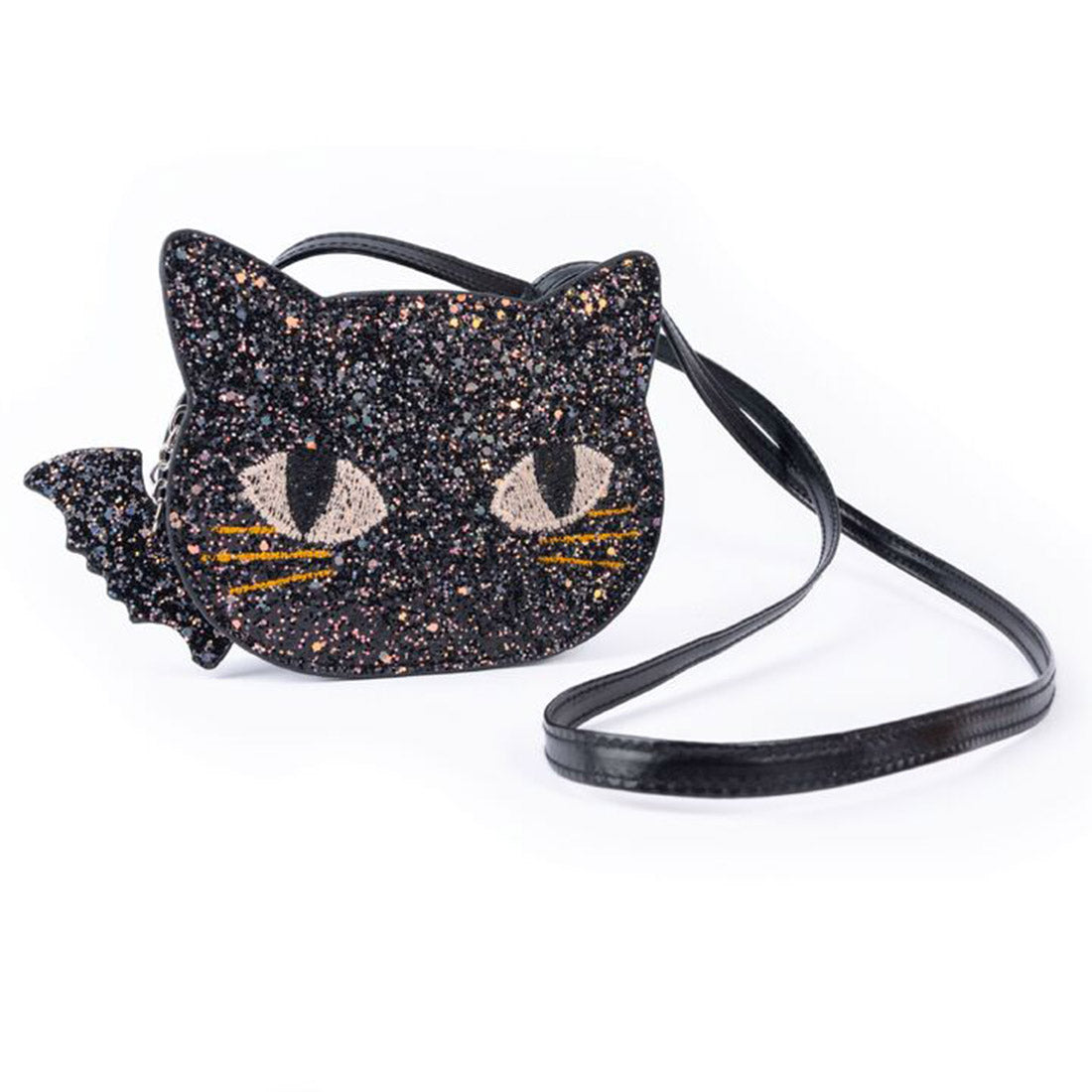 Cat's Meow Chunky Glitter Purse - Black