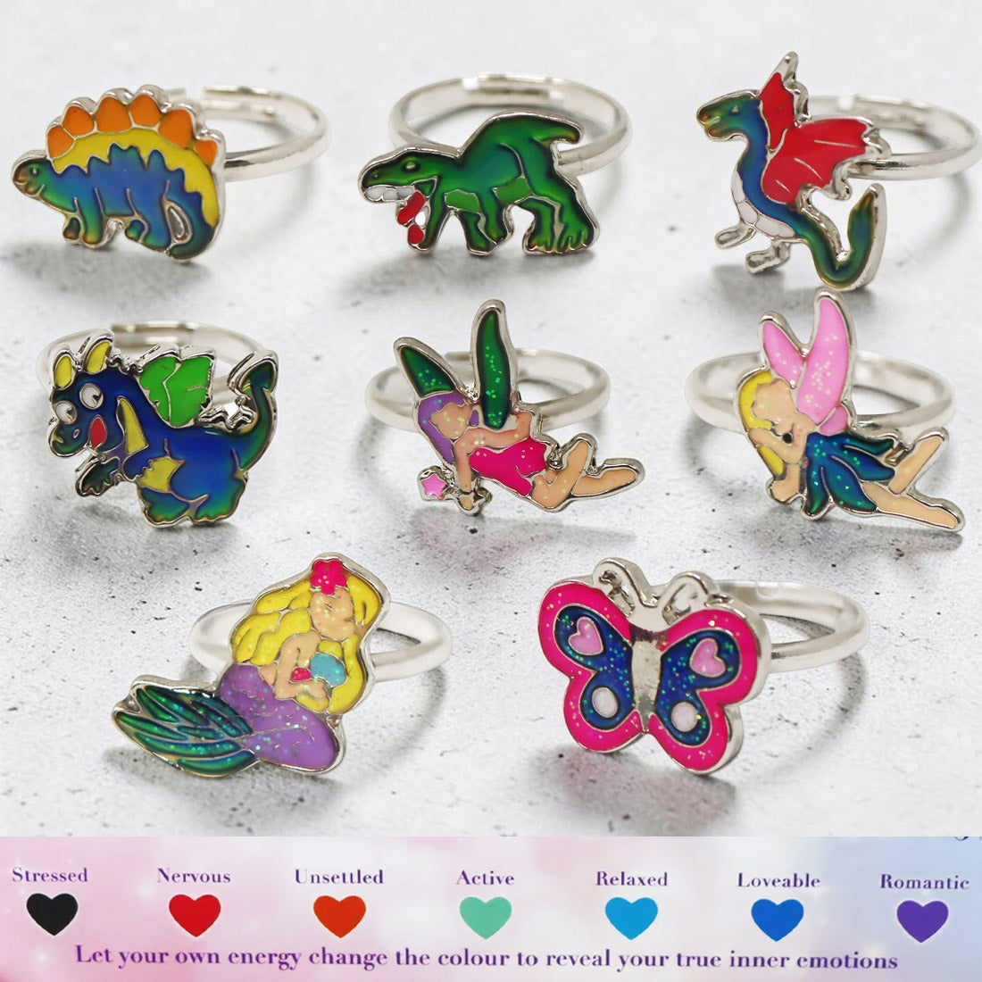 Child Fidget Spinning Mood Ring