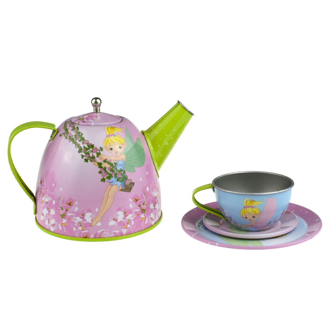 Childrens Fairy Tin Tea Set in Carry Case