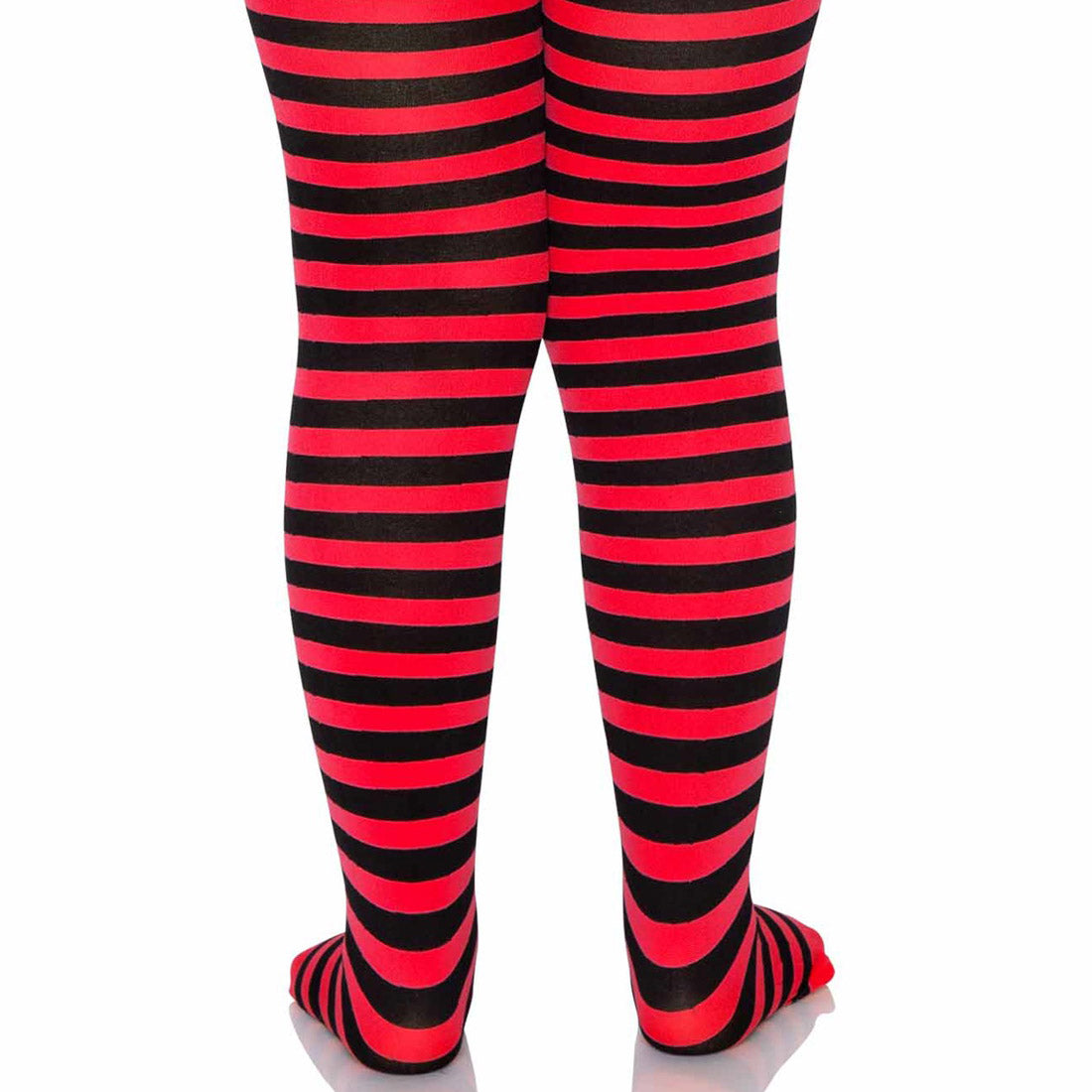 Childrens Striped Red / Black Tights
