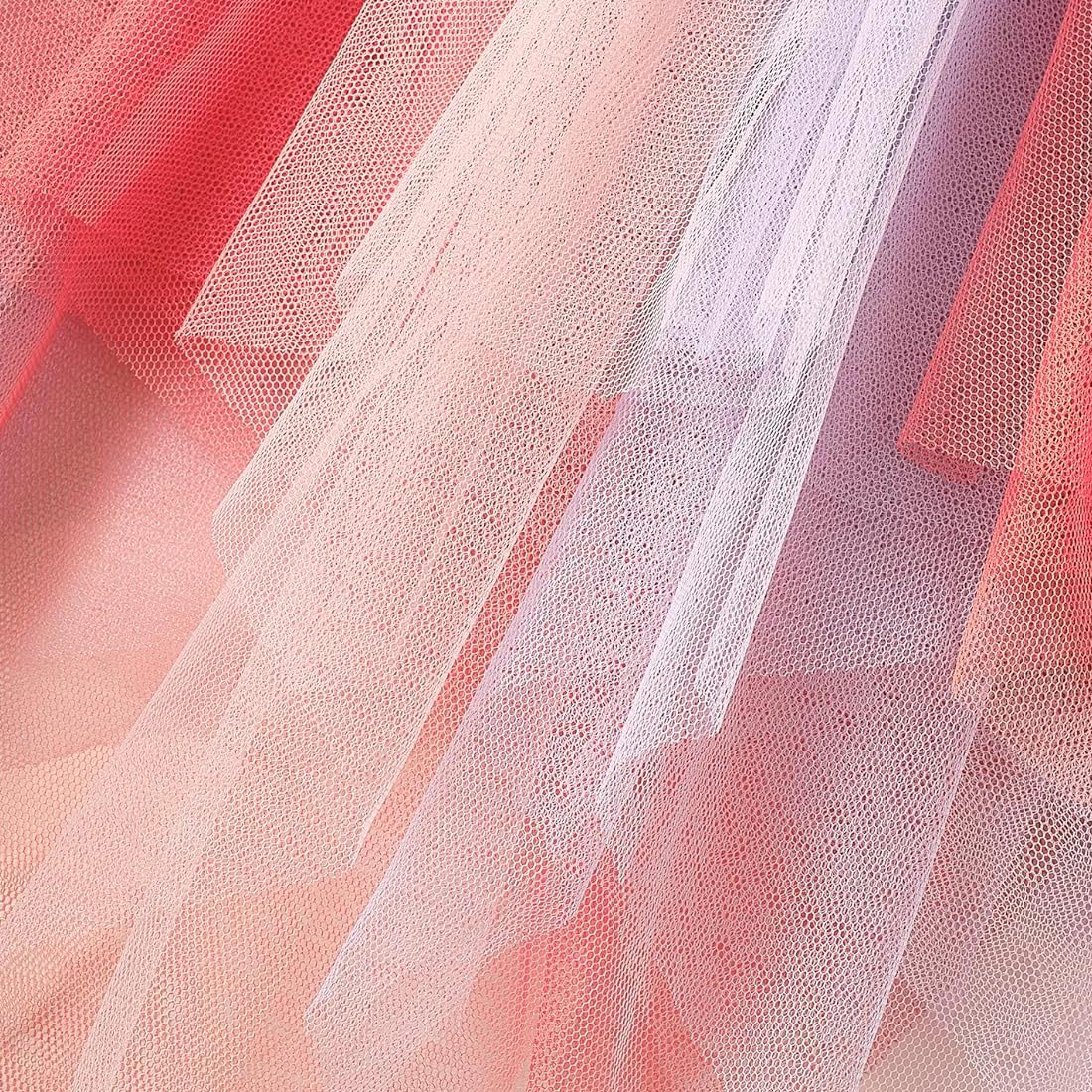 Childs Butterfly Tutu with Red Pink & Lilac Tulle
