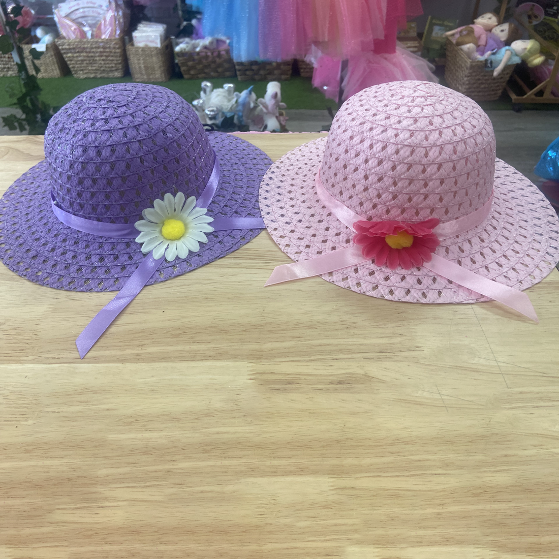 Childs Pink or Purple Easter Hat Bonnet