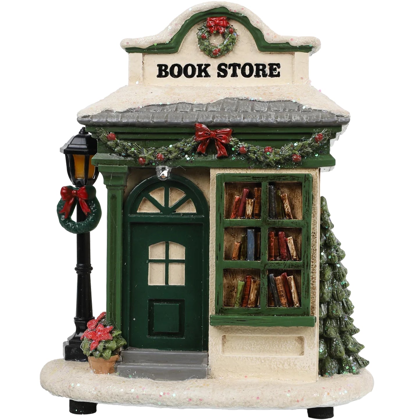 Christmas Village Light Up Book Shop