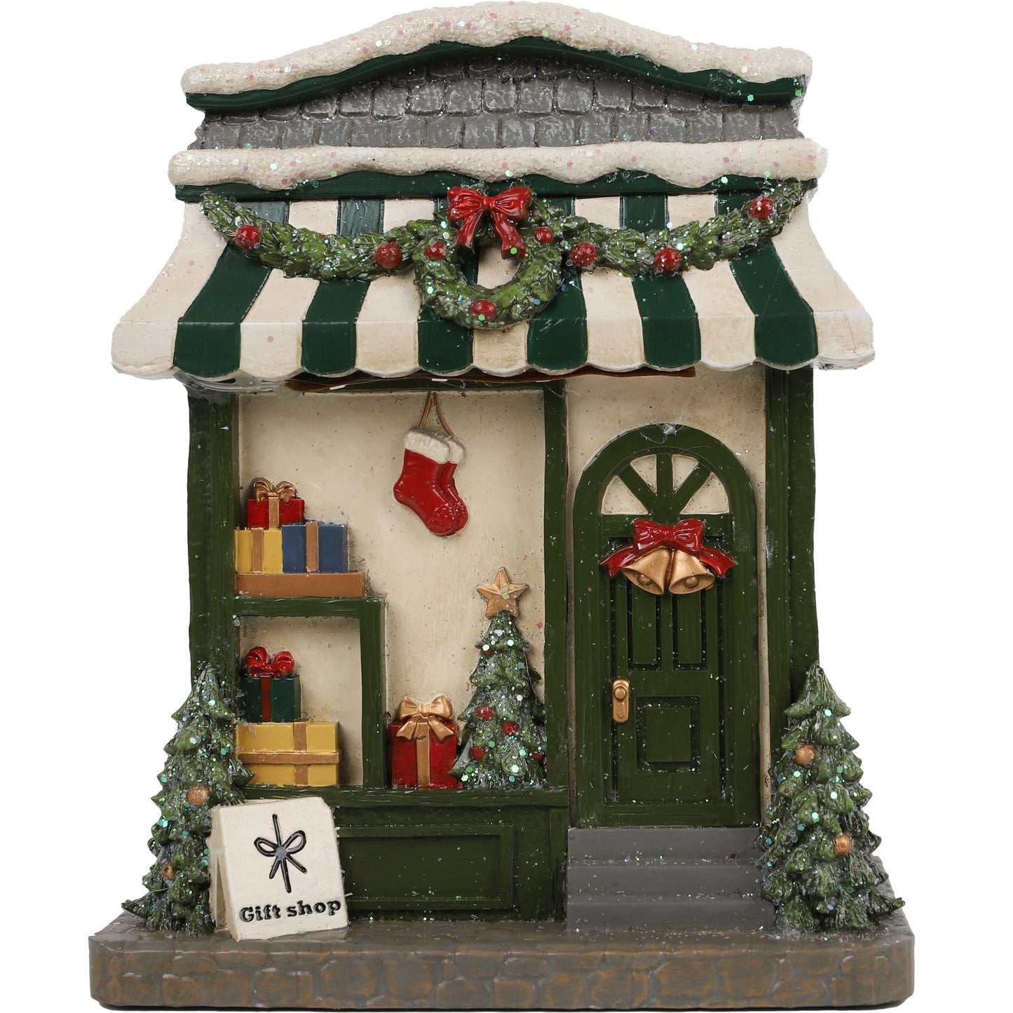 Christmas Village Light Up Resin Gift Shop