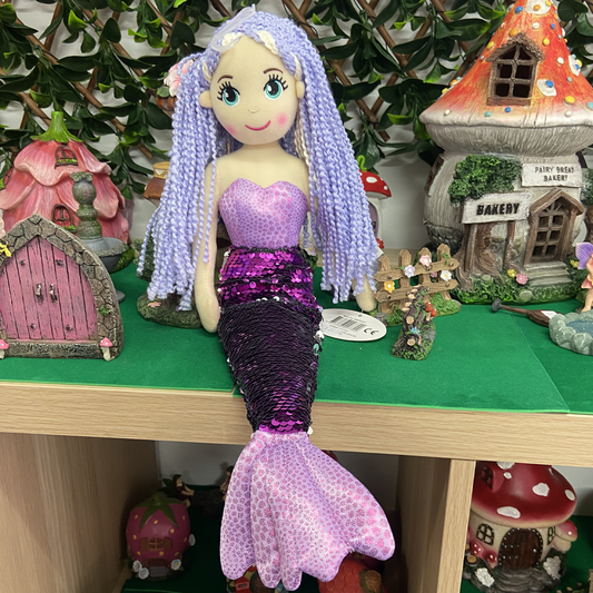 Cindy the Purple Sequin Mermaid Doll