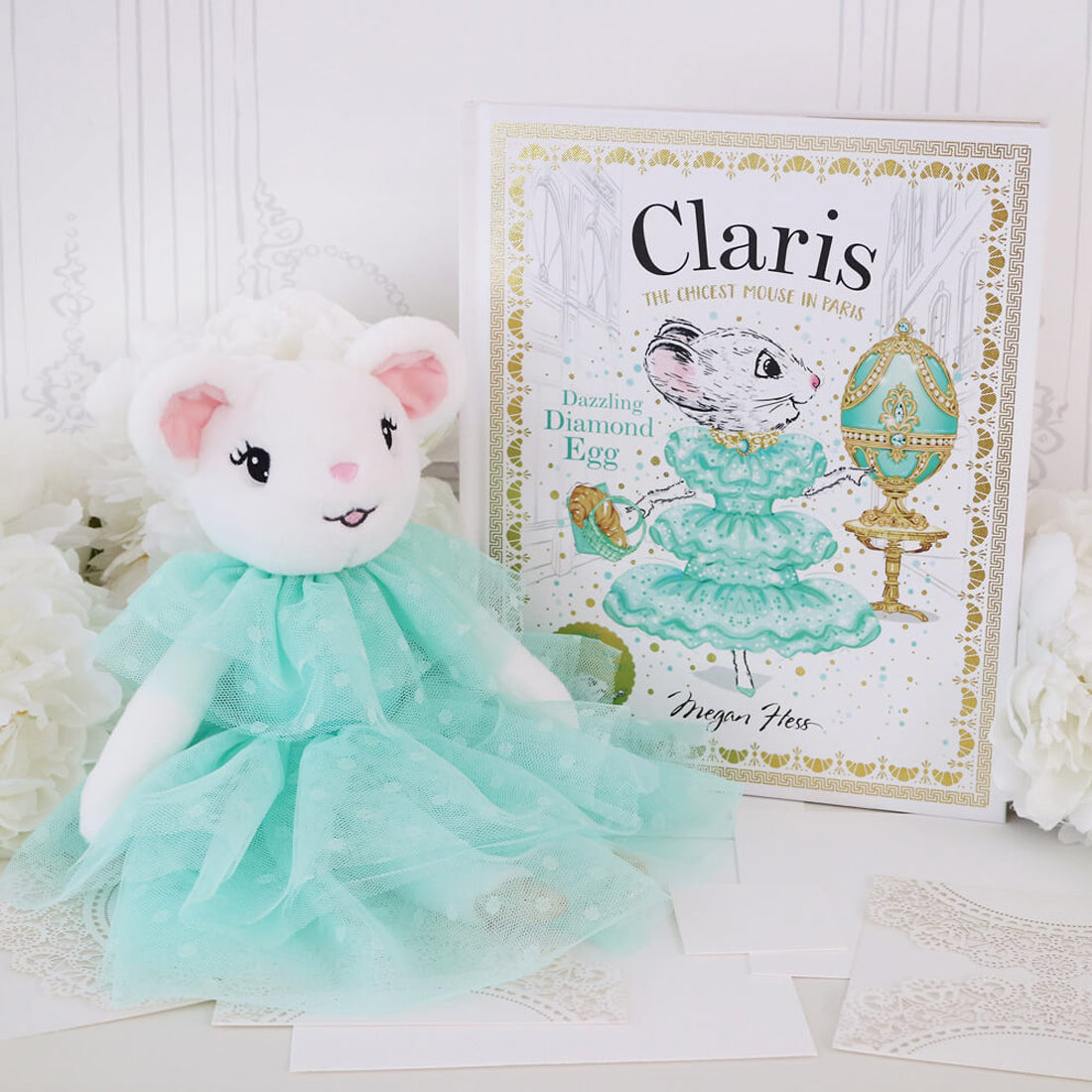 Claris in Paris Turquoise Elegante Plush Doll