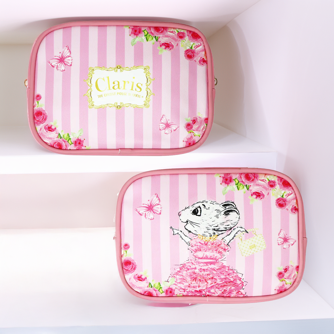 Claris the Chicest Mouse in Paris Cosmetic Pouches