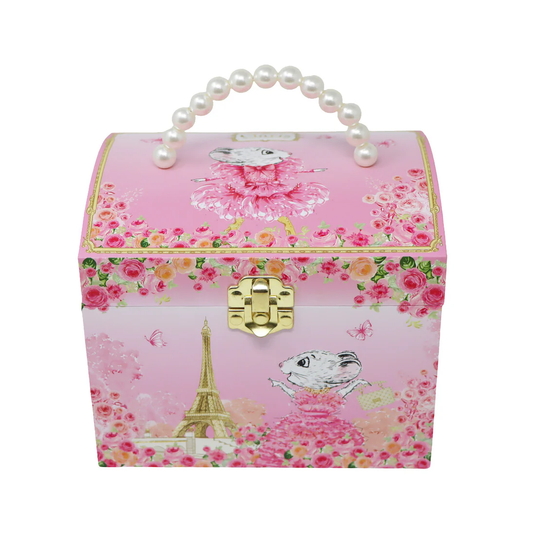 Claris The Chicest Mouse in Paris Pearl Musical Jewellery Box