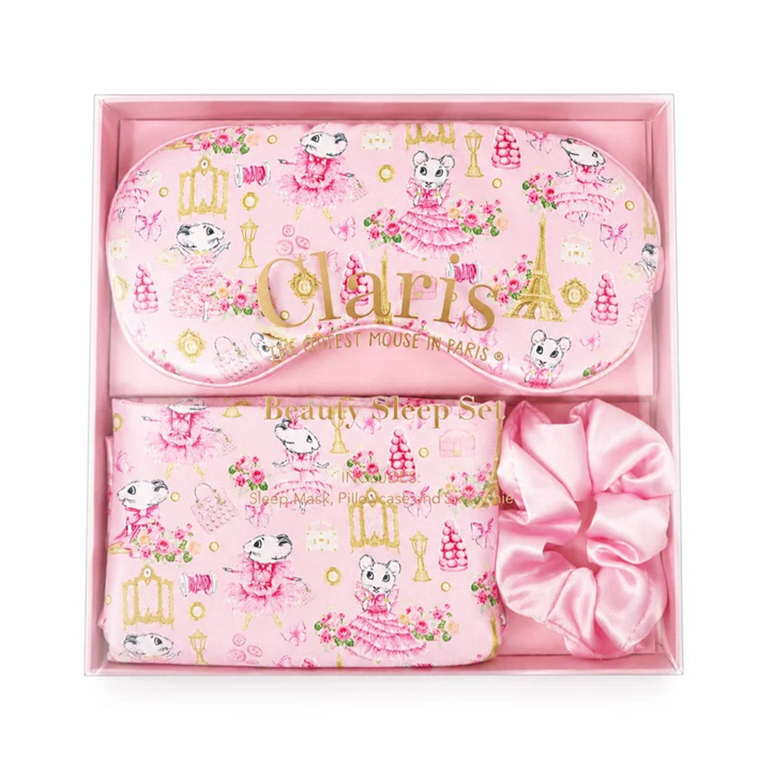 Claris the Chicest Mouse in Paris Sleeping Mask & Pillow Set