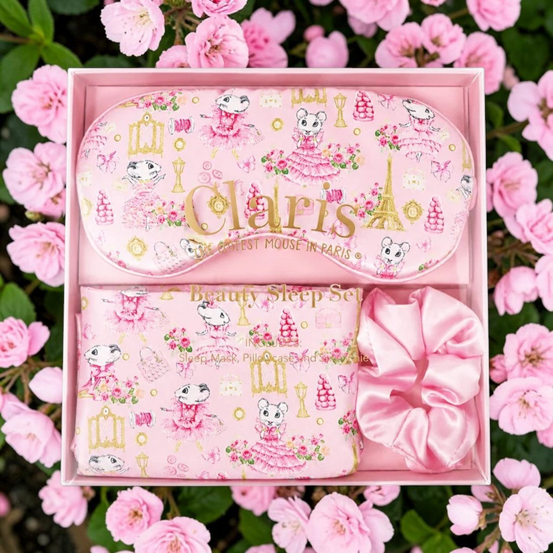 Claris the Chicest Mouse in Paris Sleeping Mask & Pillow Set