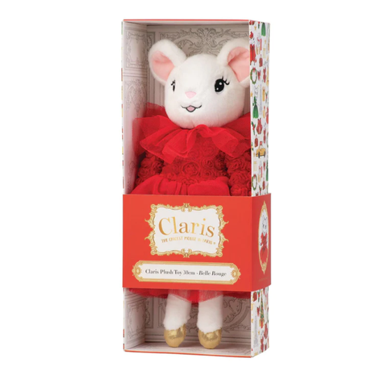 Claris The Mouse- Belle Rouge Red Christmas Plush Doll