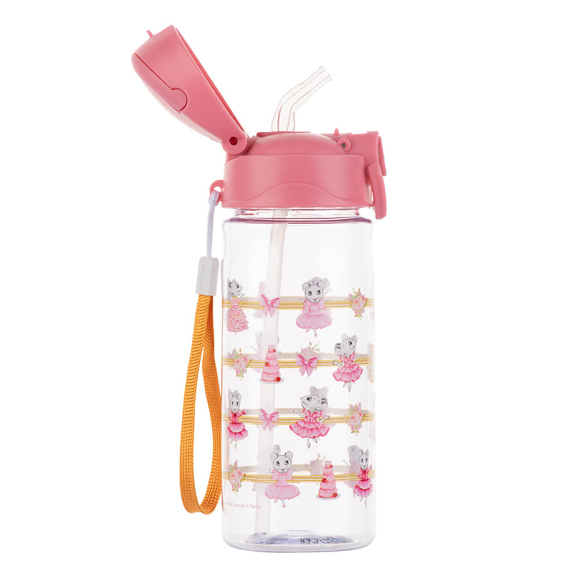 Claris The Mouse Drink Bottle With Straw