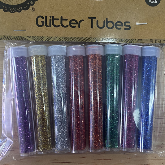 Colourful Glitter Tubes Pack 8