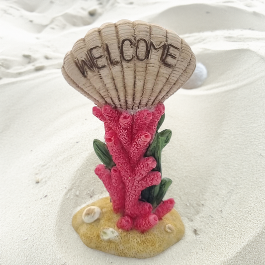 Coral Shell Welcome Sign