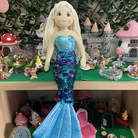 Cotton Candy 70cm Elsa The Blue Flip Sequined Mermaid Doll