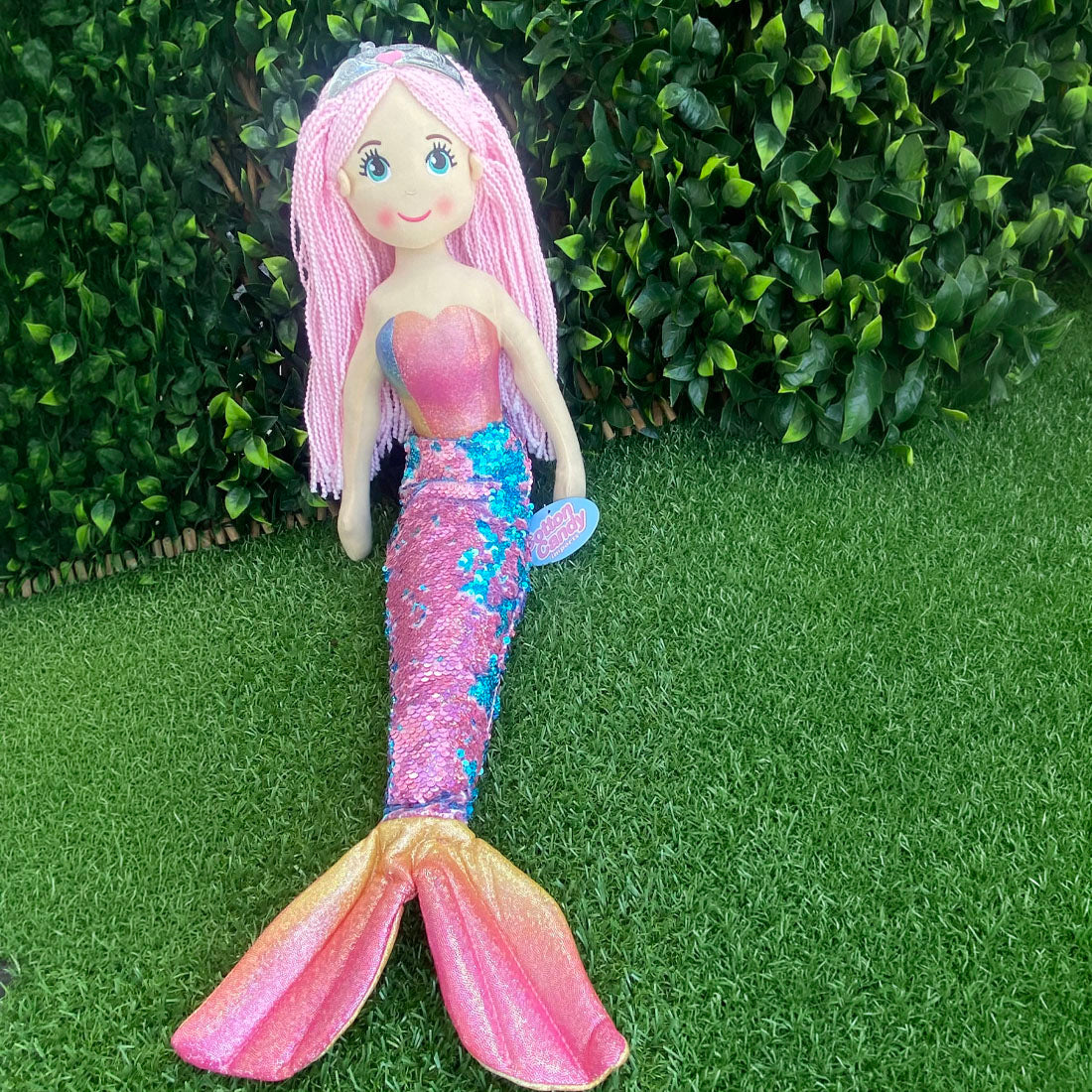 Cotton Candy 70cm Mermaid Ana The Pink Rainbow Flip Sequined Doll