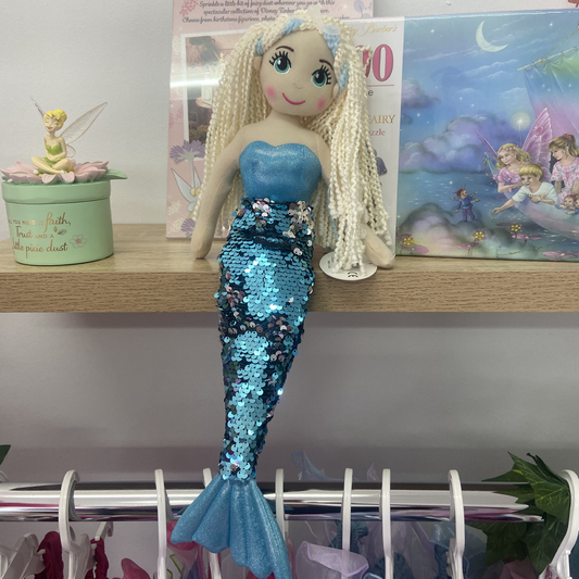 Cotton Candy Aquata The Blue Flip Sequined Mermaid Doll