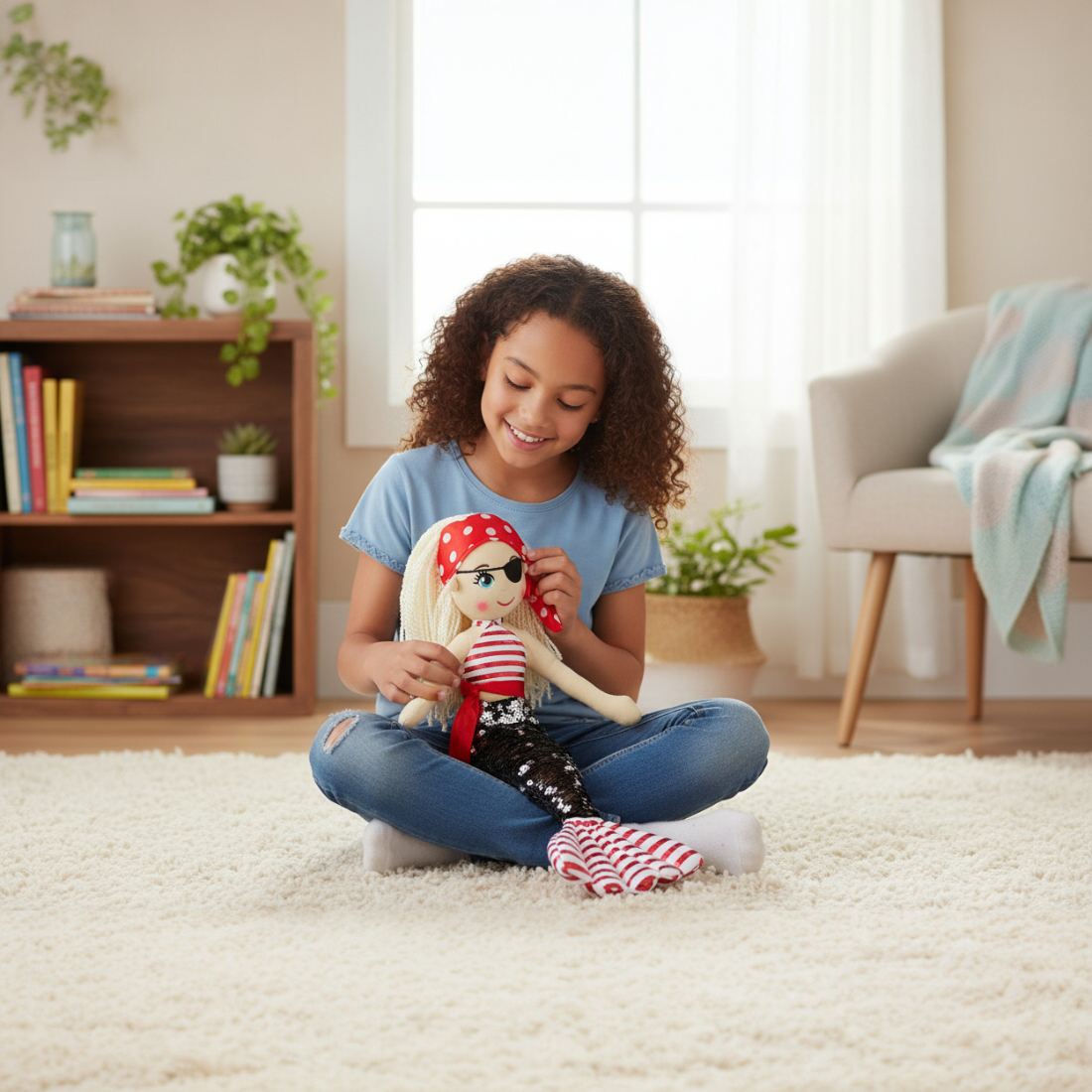 Cotton Candy Christine The Pirate Flip Sequined Mermaid Doll