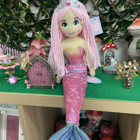 Cotton Candy Kendra The Pink & Blue Flip Sequined Mermaid Doll