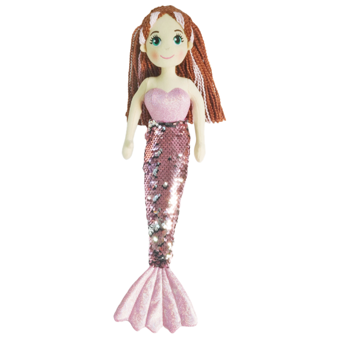Cotton Candy Leah The Pink Flip Sequined Mermaid Doll