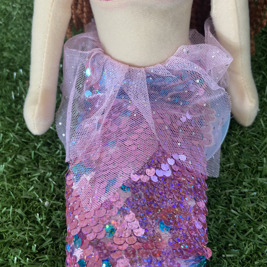 Cotton Candy Zoe The Pink Flip Sequined Mermaid Doll With Tutu