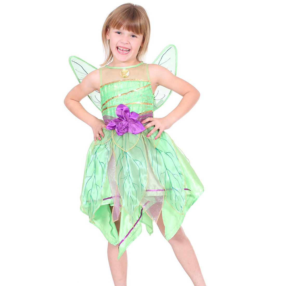 Disney Fairies Tinker Bell Fairy Dress Wings & Jewellery Gift Set