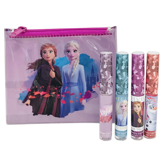 Disney Frozen Flavoured Lip Gloss and Cosmetic Bag Set