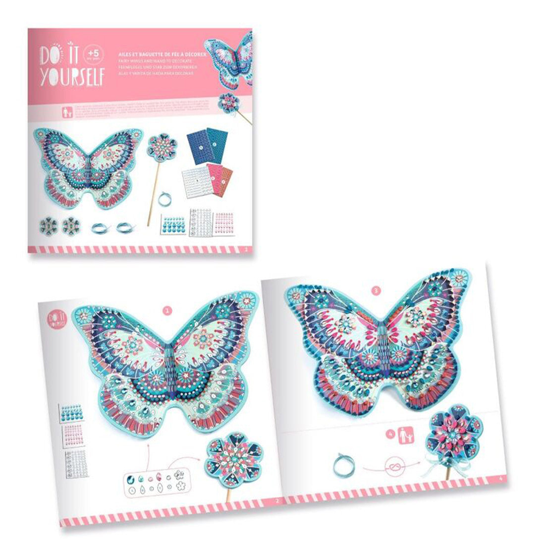 Do It Yourself Like a Fairy Wings & Wand Set