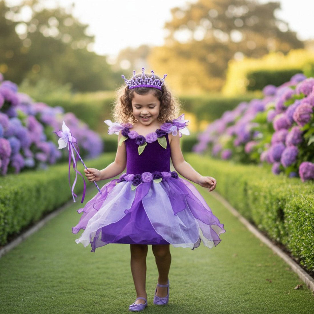 Enchanted Forest Fairy Purple Dress Gift Set