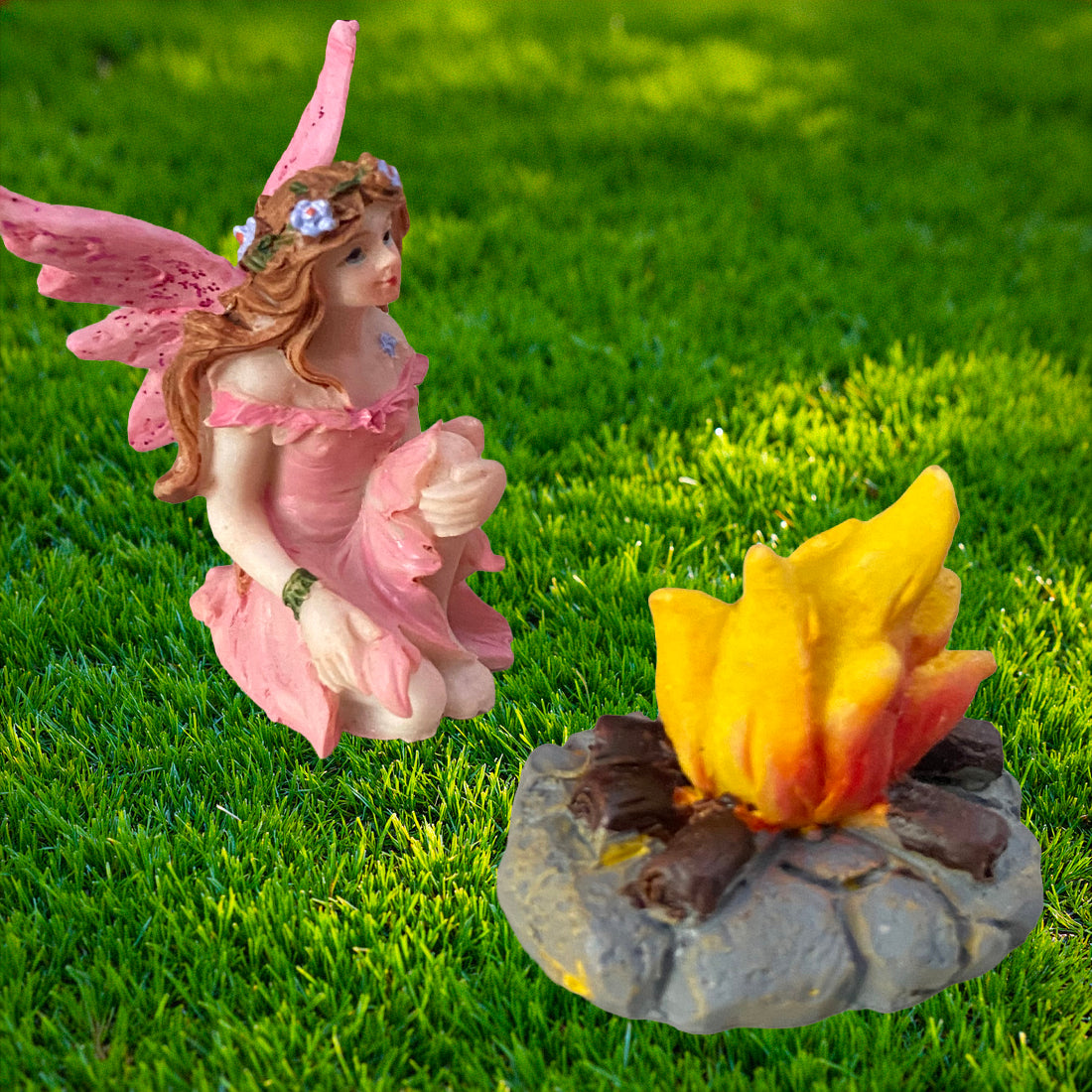 Enchanted Garden Miniature Campfire