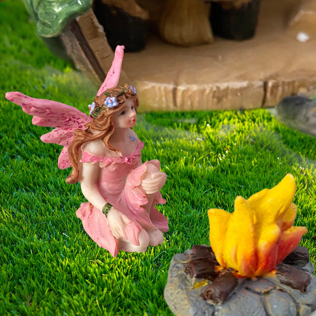 Enchanted Garden Miniature Campfire