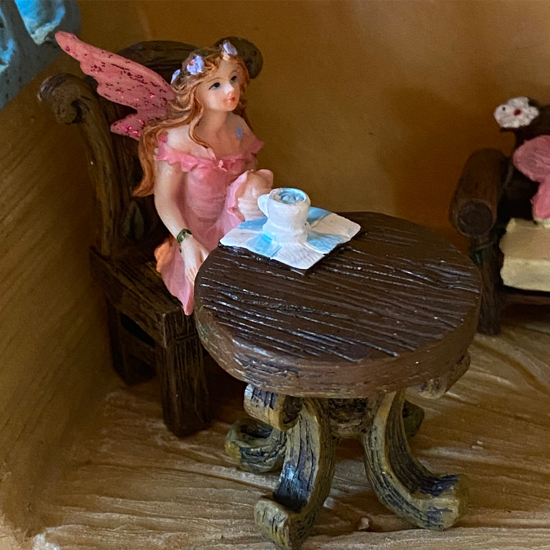 Enchanted Miniature Fairy Garden Table and Chair Set