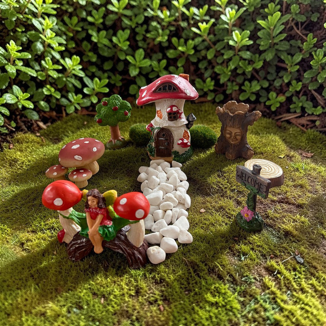 Enchanted Mushroom Fairy Garden Set