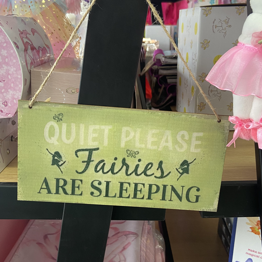 Fairies Are Sleeping Sign