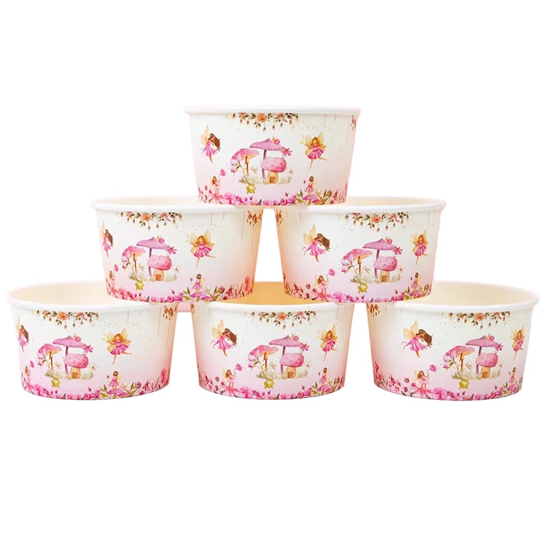 Fairy Birthday Paper Bowl Ice Cream Cup Snacks Chips 5pk